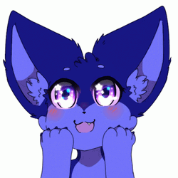 Blue Furry Cute Eyes GIF