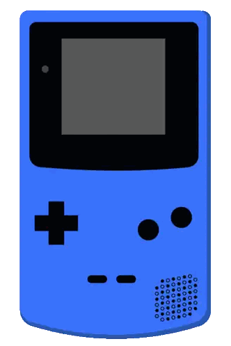 Blue Game Boy With Black Buttons Sticker
