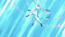 Blue Glaceon Powers GIF