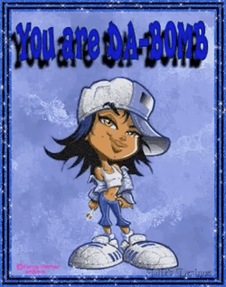 Blue Glitter You Da Bomb GIF