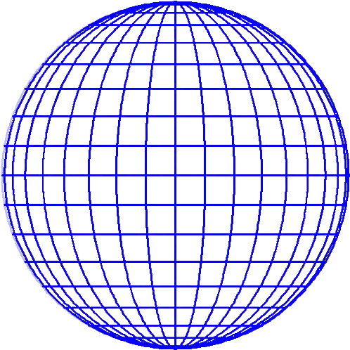 Blue Globe With Grid Sticker