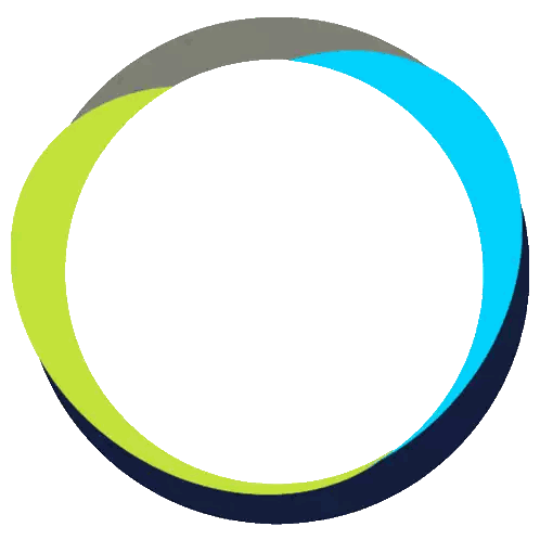 Blue Green Gray Circle Sticker