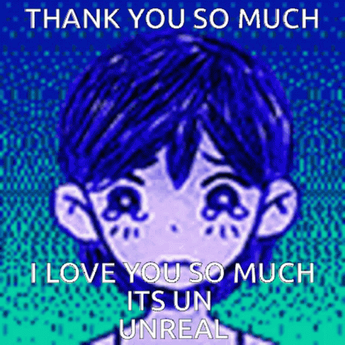 Blue Hair Boy Thank You I Love You It's Un Unreal GIF
