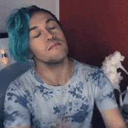 Blue Hair Man Bless You GIF