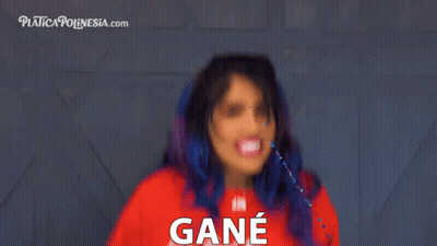 Blue Hair Woman In Red Shirt Saying You Tell Yourself Gane GIF