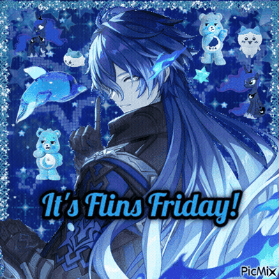 Blue Haired Anime Character It's Fins Friday