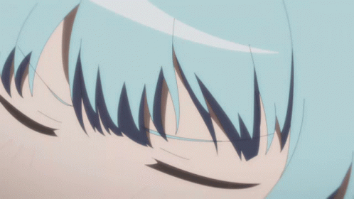 Blue Haired Anime Character Surprised GIF