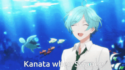 Blue Haired Anime Kanata GIF
