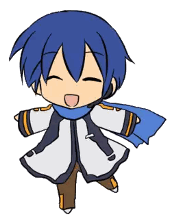 Blue Haired Blue Scarf Character Sticker