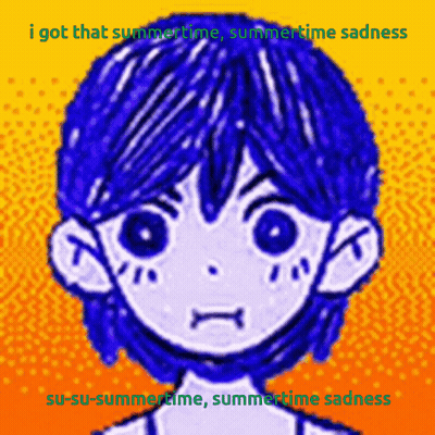Blue-Haired Boy I Got That Summer Time Summertime Sadness GIF