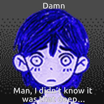 Blue-Haired Boy Man I Didn't Know That Deep GIF