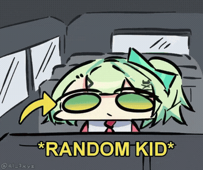 Blue Haired Boy With Love You Pen > 3 On Head GIF