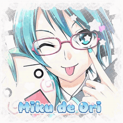 Blue Haired Girl Miku GIF