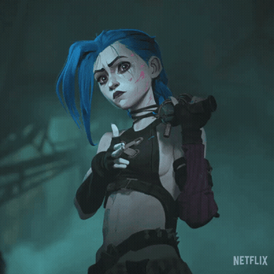 Blue-Haired Girl Saying Phew GIF