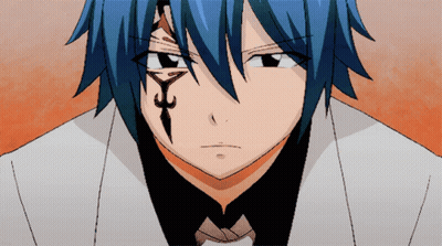 Blue-Haired Man With Face Tattoo GIF