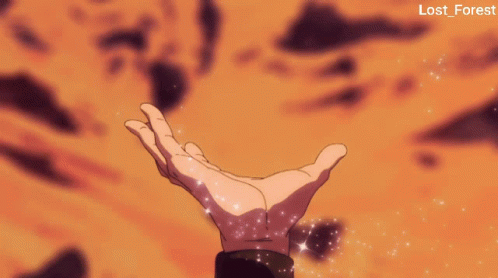 Blue Haired Person Holding Ball Lost Forest GIF