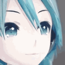 Blue Haired White Guy Blinking Anime GIF
