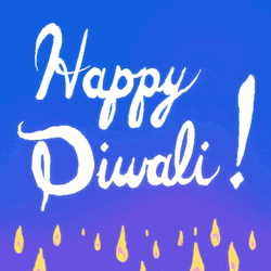 Blue Happy Diwali