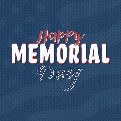 Blue Happy Memorial Day GIF