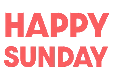 Blue Happy Sunday Sign Sticker