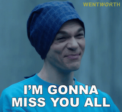 Blue Hat Man I'm Gonna Miss You All GIF