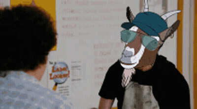 Blue Hat Sunglasses Man Talking Whiteboard Lake Lockers GIF