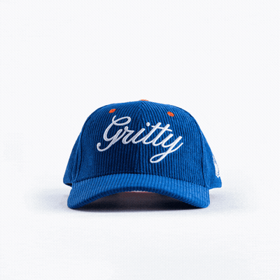 Blue Hat With Ghost Embroidery GIF