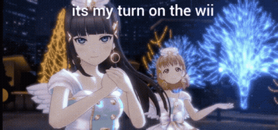 Blue-Head Cartoon Saying My Turn GIF