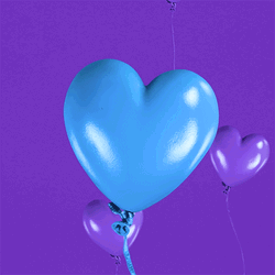 Blue Heart Balloon GIF