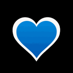 Blue Heart Center Broken GIF