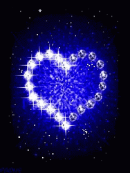 Blue Heart Diamond GIF