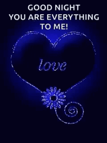Blue Heart Good Night You Are Everything GIF