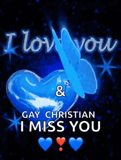 Blue Heart I Love You Gay Christian I Miss You GIF