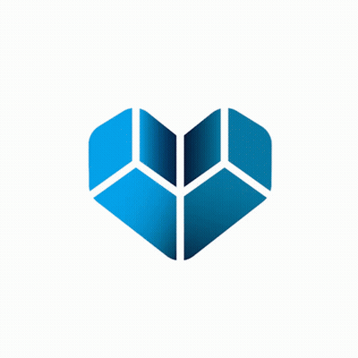 Blue Heart Logo GIF