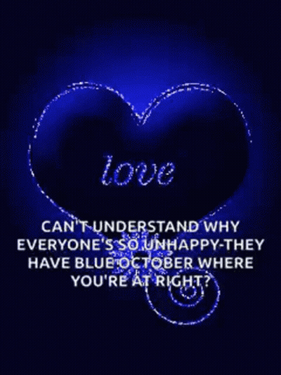 Blue Heart Saying Love GIF