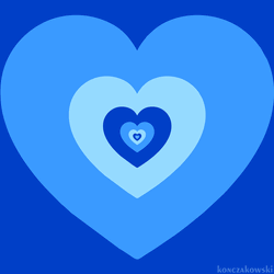 Blue Heart Tunnel Loop GIF