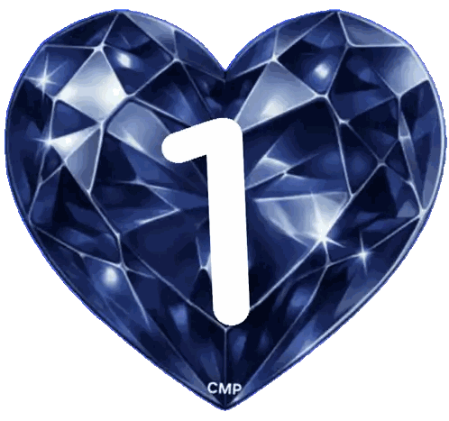 Blue Heart With 1 Sticker