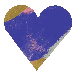 Blue Heart With Art From The Heart Sticker
