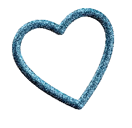 Blue Heart With Border Sticker