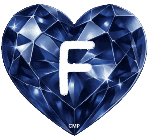 Blue Heart With F Sticker