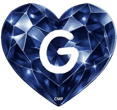 Blue Heart With G Sticker