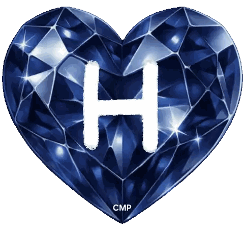 Blue Heart With H Sticker