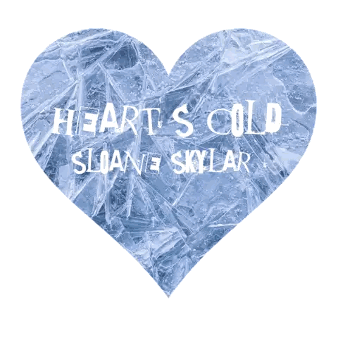Blue Heart With Hearts Cold Sloane Skylar Sticker