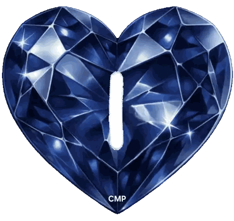 Blue Heart With I Sticker
