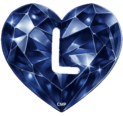 Blue Heart With L Sticker