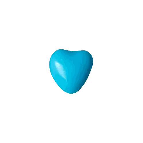Blue Heart With Shadow Sticker