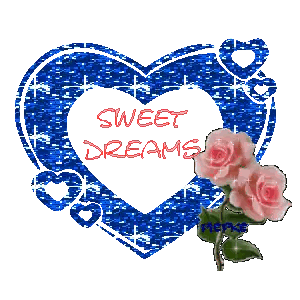 Blue Heart With Sweet Dreams Sticker