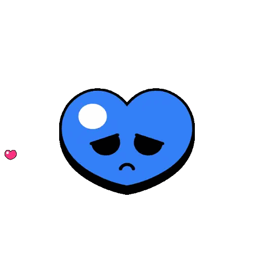 Blue Heart With Yellow Star Sticker