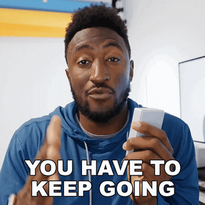 Blue Hoodie Man Holding Remote Control You Have To Keep Going GIF