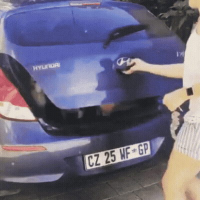 Blue Hyundai Car Plate Cz 25 Wf Gp GIF